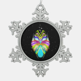 スターライトオウズク スノーフレークピューターオーナメント