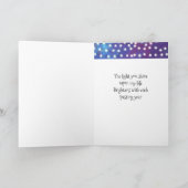 スターライトオンコバルトブルー誕生日カード カード (内部)