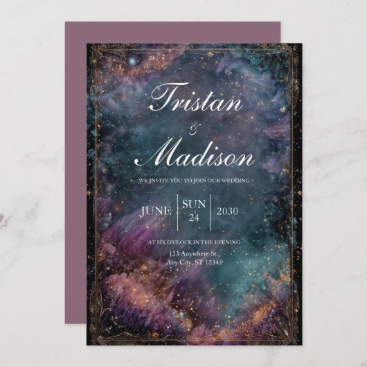 スターライトガーデンファンタジー結婚式招待状 招待状 (正面/裏面)