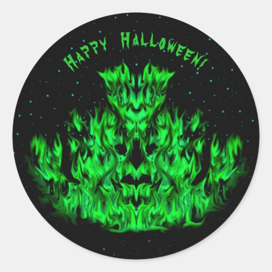 スターライトスカイの炎の怪物 ラウンドシール (正面)