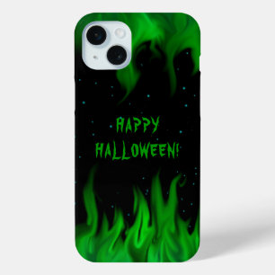 スターライトスカイの緑の炎 iPhone 15 MINIケース