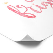 スターライトスターブライトピンクタイポグラフィポスター ポスター (角)