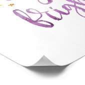 スターライトスターライトパープルタイポグラフィポスター ポスター (角)