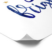 スターライトスター明るいネイビーブルータイポグラフィポスター ポスター (角)