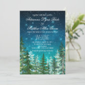スターライトナイトフォレストツリー結婚式招待状 招待状 (スタンド正面)
