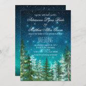 スターライトナイトフォレストツリー結婚式招待状 招待状 (正面/裏面)
