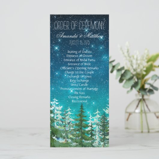 スターライトナイト結婚フォレストの儀式の順序 プログラム (スタンド正面)