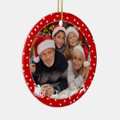 スターライトパターン1枚フォトクリスマス セラミックオーナメント (右)