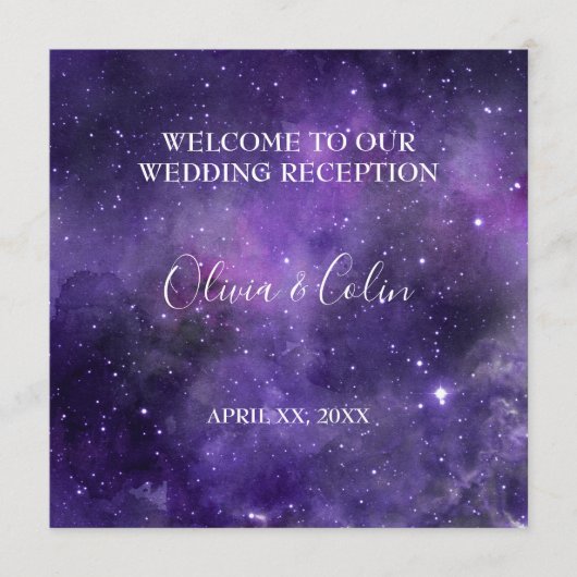 スターライトパープルウェディングレセプション メニュー (正面)