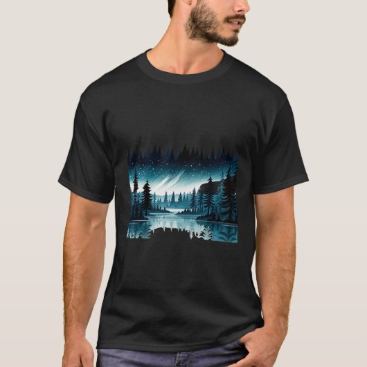 スターライトフォレストオーロラボレアリス Tシャツ (正面)