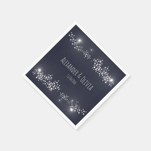 スターライトブライダルシャワーナプキンス スタンダードカクテルナプキン (角)