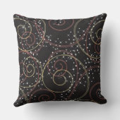 スターライトブラウンカールのパターン装飾用クッション クッション (裏面)