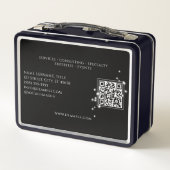 スターライトブラックビジネスカード メタルランチボックス (裏面)