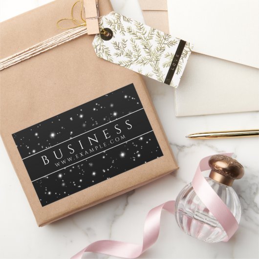 スターライトブラック 長方形シール (ギフト)