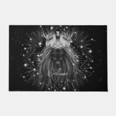 スターライトライオンとクラウンモノグラムウェルカムセンター ドアマット (正面)