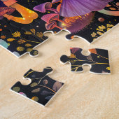 スターライト下の紫のファンタジーキノコ ジグソーパズル (側面)