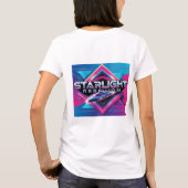 スターライト反乱レトロポップ・アートの文化女性のTシャツ Tシャツ (裏面)