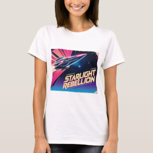スターライト反乱レトロポップ・アートの文化女性のTシャツ Tシャツ