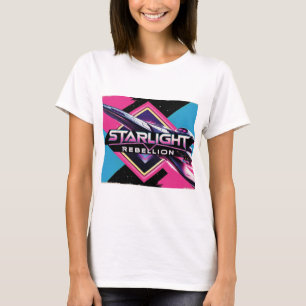 スターライト反乱レトロポップ・アートの文化女性のTシャツ Tシャツ