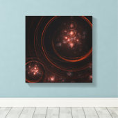 スターライト抽象芸術アートブラックとホワイト キャンバスプリント (インサイチュ (ウッドフロア))