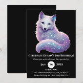 スターライト星座オオカミ誕生日 招待状 (正面/裏面)