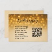 スターライト誓QRコードウェディングRSVPカード 出欠カード (正面/裏面)
