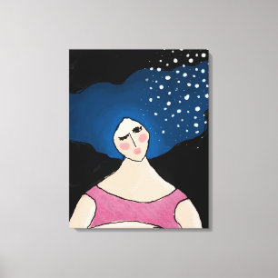 スターライト·抽象芸術·デ絵画ジタルズ キャンバスプリント
