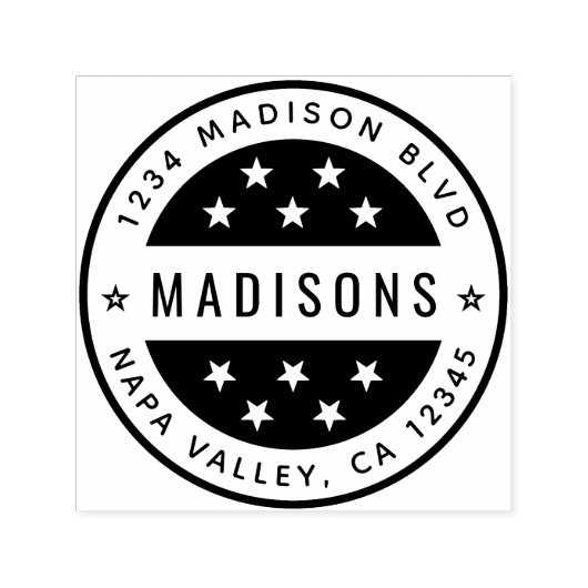 スターラウンド差出人住所 セルフインキングスタンプ (デザイン)