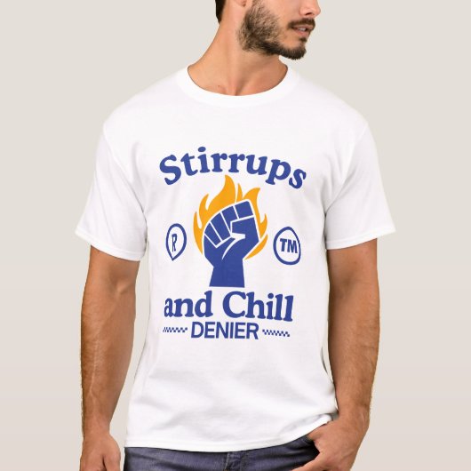 スターラップと冷たいデニール Tシャツ (正面)