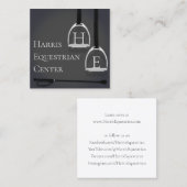 スターラッモノグラムのプアイロンダークグレーエクエストリアン スクエア名刺 (正面/裏面)