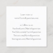 スターラッモノグラムのプアイロンダークグレーエクエストリアン スクエア名刺 (裏面)