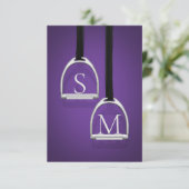 スターラッモノグラムのプアイロンダークパープルエクエストリアン サンキューカード (スタンド正面)