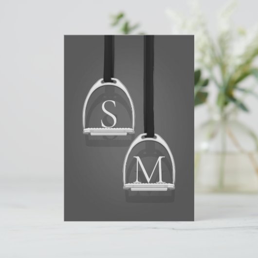 スターラッモノグラムのプアイロンミディアムグレー騎馬団 サンキューカード (スタンド正面)