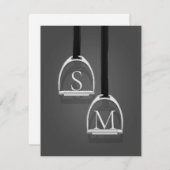 スターラッモノグラムのプアイロンミディアムグレー騎馬団 ノートカード (正面/裏面)