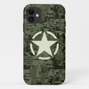 スターラベルデカールデジタルカモフラージュスタイル iPhone 11 ケース