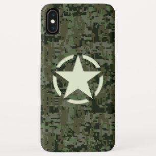 スターラベルデカールデジタルカモフラージュスタイル iPhone XS MAXケース