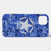 スターラベルデカールネイビーブルー迷彩柄 Case-Mate iPhoneケース (裏面 (横))