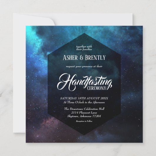 スターリカラフルネブラダークハンドスティング 招待状 (正面)