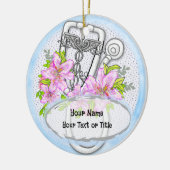 スターリリーステソスコープカスタムナースオーナメント セラミックオーナメント (左)