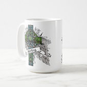 スターリングのタータンチェックの十字 コーヒーマグカップ (正面左)