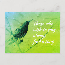 スターリングオンツリーブランチインメイズソング引用文 ポストカード
