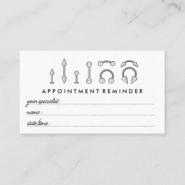 スターリングシルバージュエリーアポイントメント体ピアシング 名刺