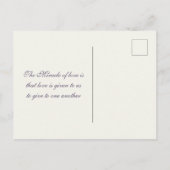 スターリングシルバーパープルバラ結婚式日付を保存 案内ポストカード (裏面)