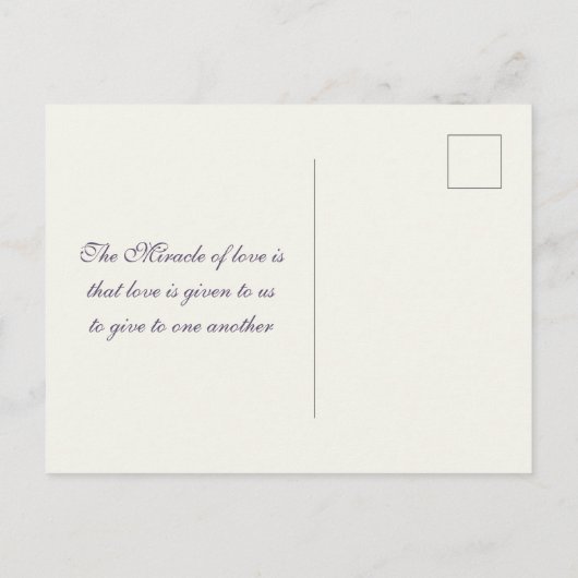 スターリングシルバーパープルバラ結婚式日付を保存 案内ポストカード (裏面)