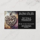 スターリングシルバーペンダントジュエリー販売Etsyショップ 名刺 (正面)