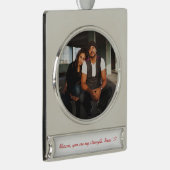 スターリングシルバーメッキオーナメント写真記念 シルバープレートバナーオーナメント (右)