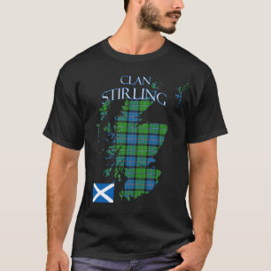 スターリングスコティッシュクランタータンチェックスコットランド Tシャツ
