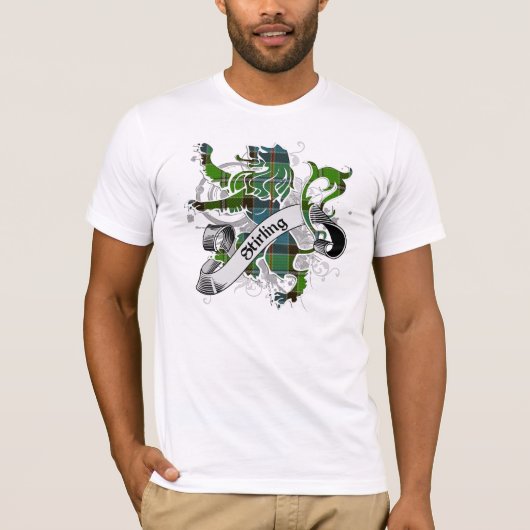 スターリングタータンチェックライオン Tシャツ (正面)
