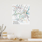 スターリングラード世界大戦の地図 ポスター (キッチン)