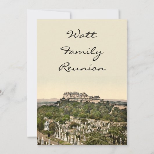 スターリング城、スコットランド、スターリング 招待状 (正面)